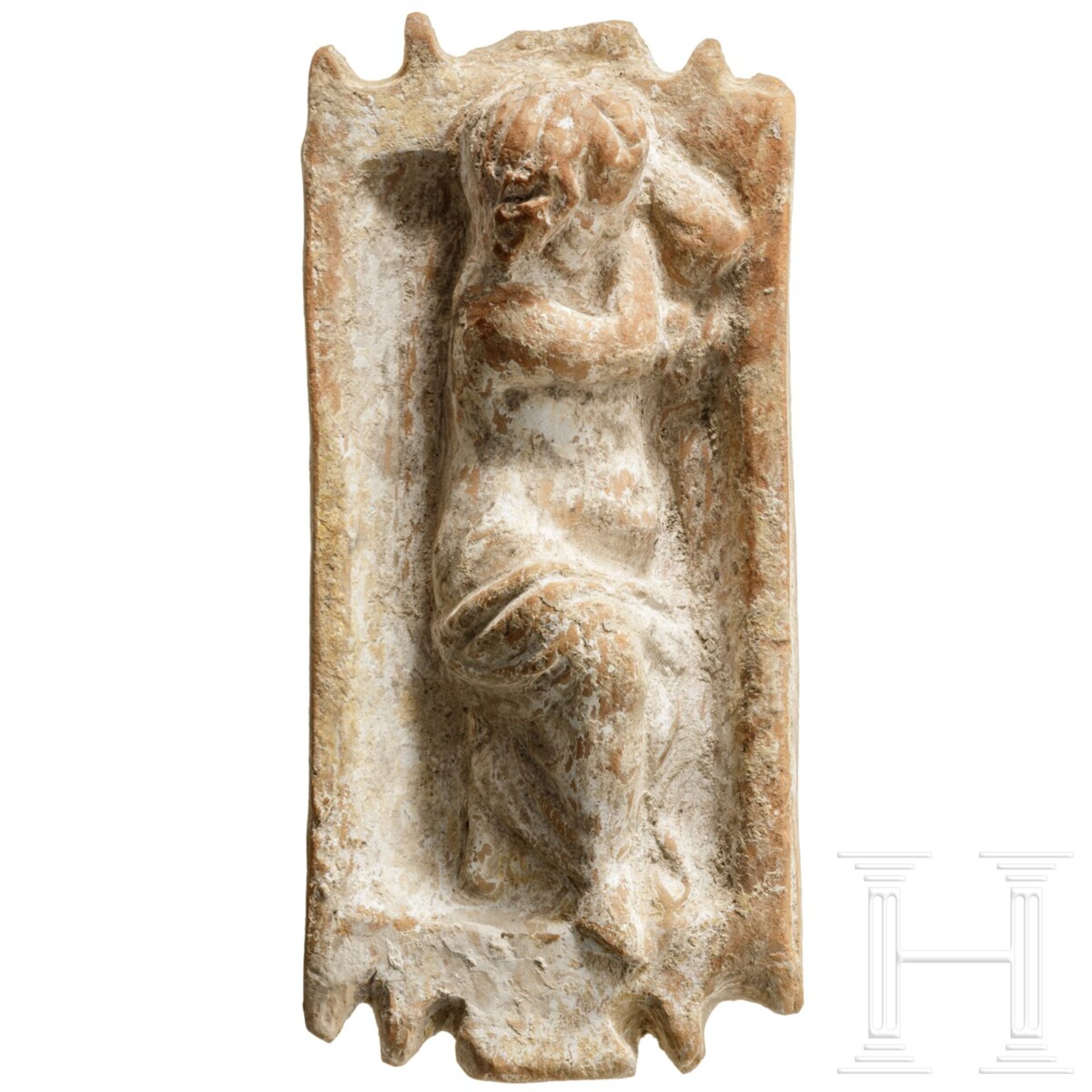 Schlafender Eros, Terrakotta, römisch, 2. - 3. Jhdt.   - Bild 2 aus 4