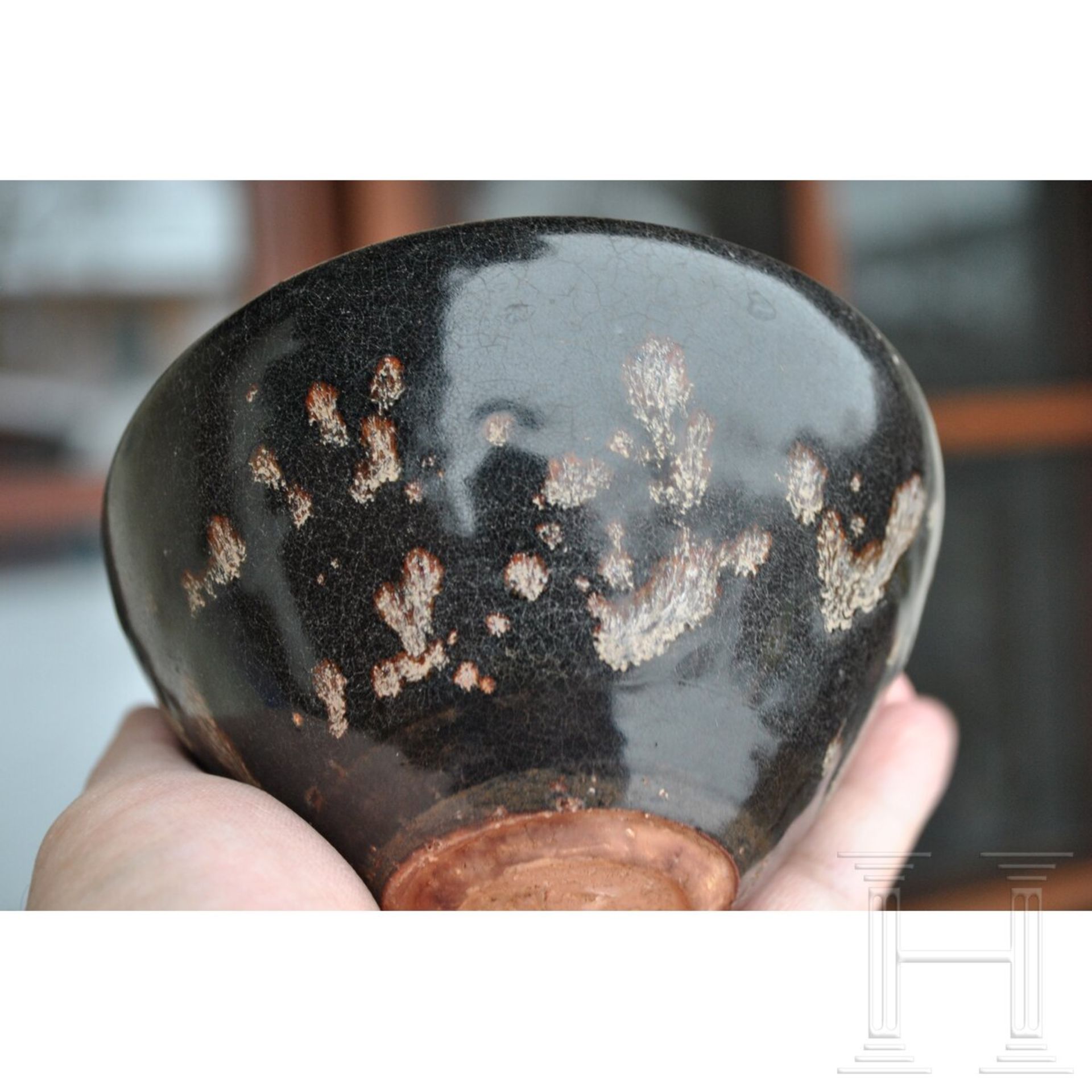 Sehr seltene Teeschale, bemalt im Jizhou-Tixi-Stil, südliche Song-/Yuan-Dynastie, 13. - 14. Jhdt. - Bild 12 aus 14