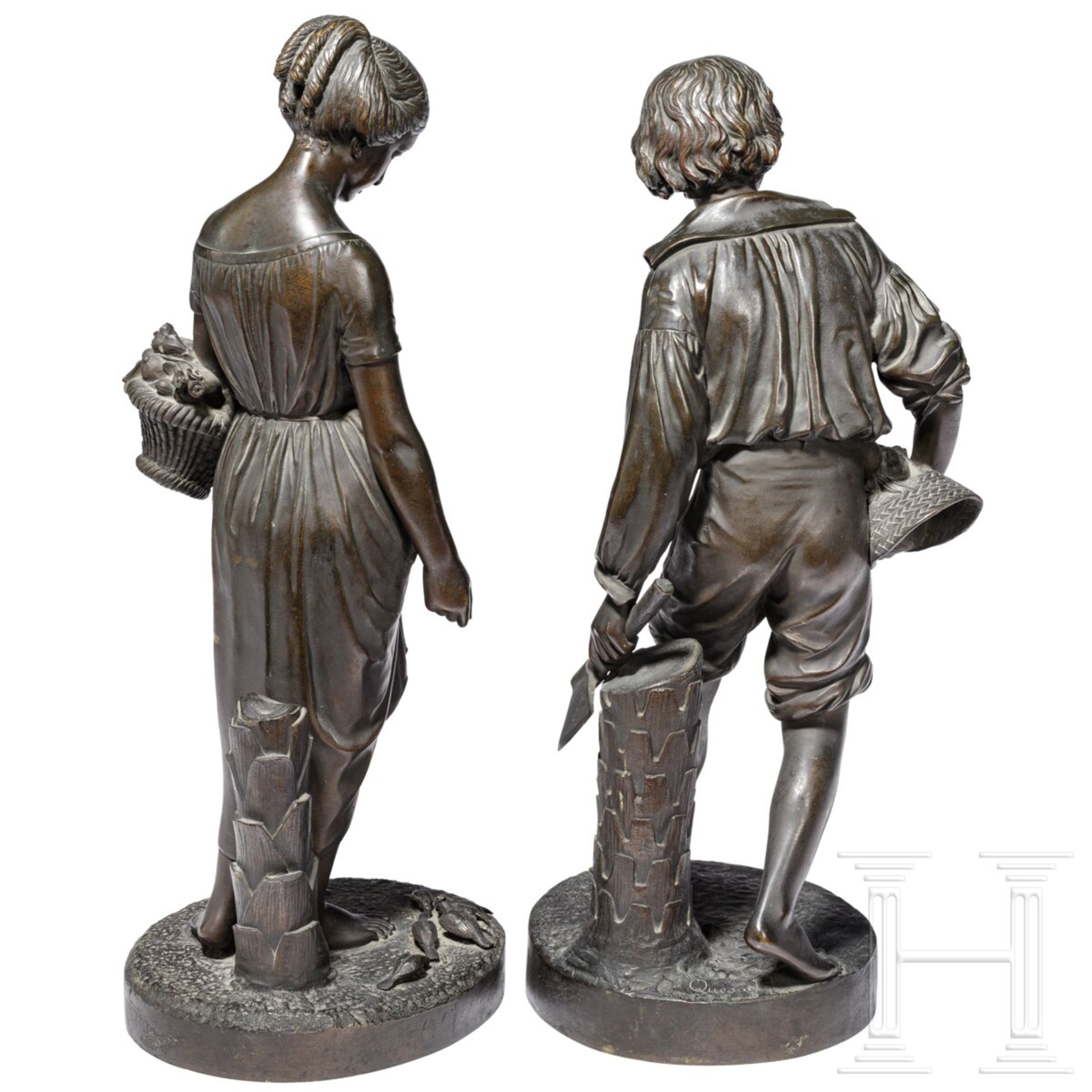 Charles Cumberworth (1811-52) – zwei Bronzefiguren - Bild 3 aus 9