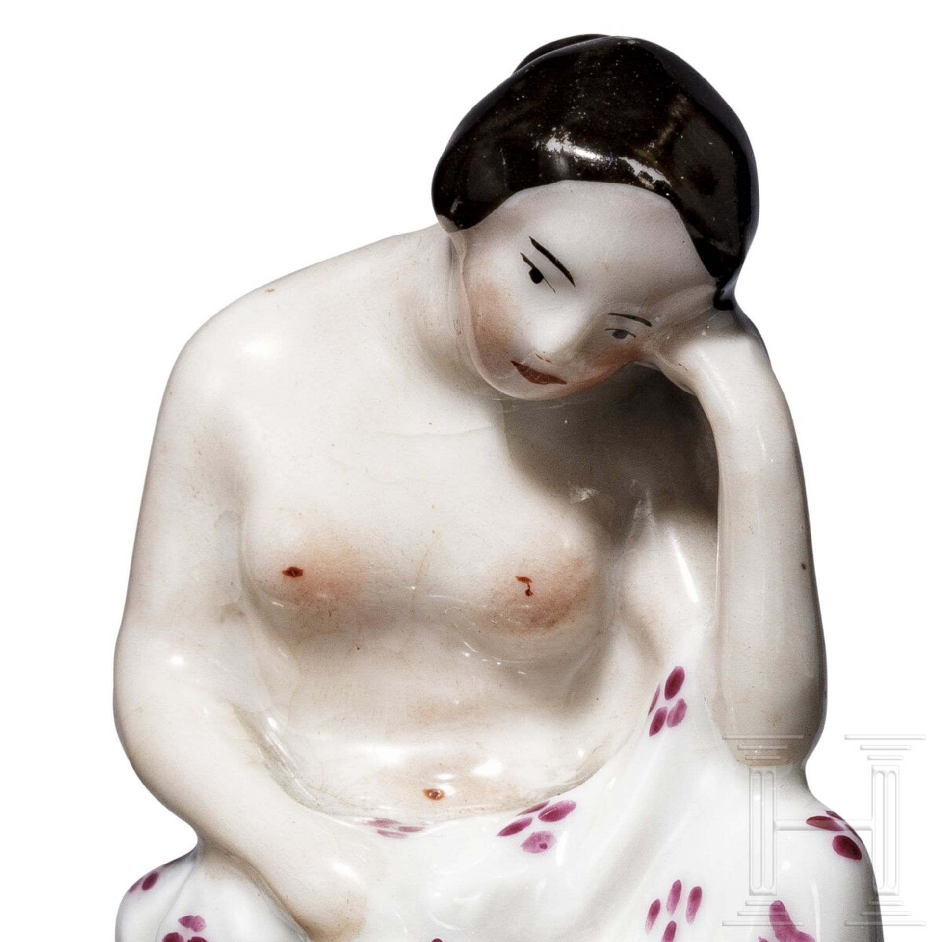 Erotische Porzellanfigur als Duftbehälter, russische Privatmanufaktur, Mitte 19. Jhdt. - Bild 5 aus 5