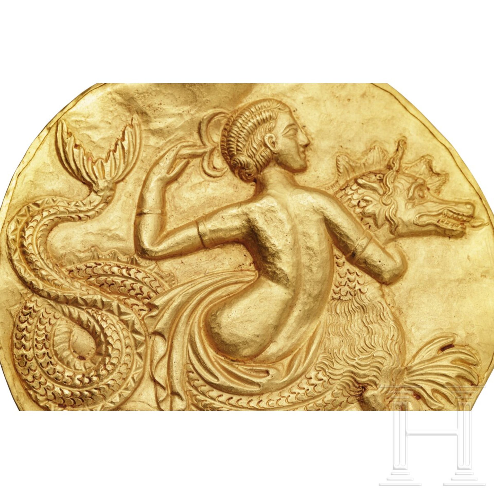 Herausragendes Goldmedaillon mit Nereide, hellenistisch, 3. Jhdt. v. Chr. - Image 2 of 4