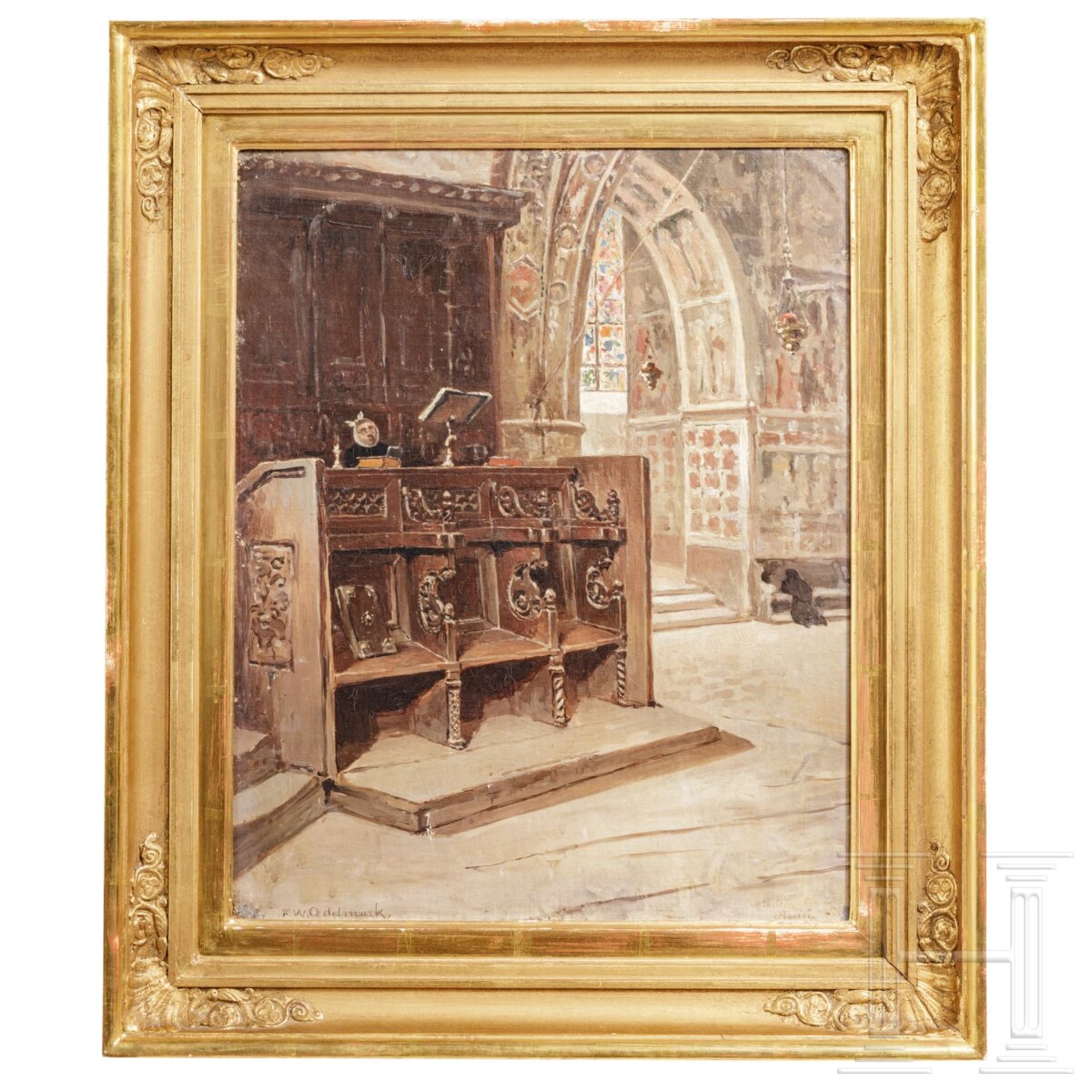 Frans Wilhelm Odelmark - "Innenansicht der Basilika St. Francesco in Assisi" - Bild 2 aus 6