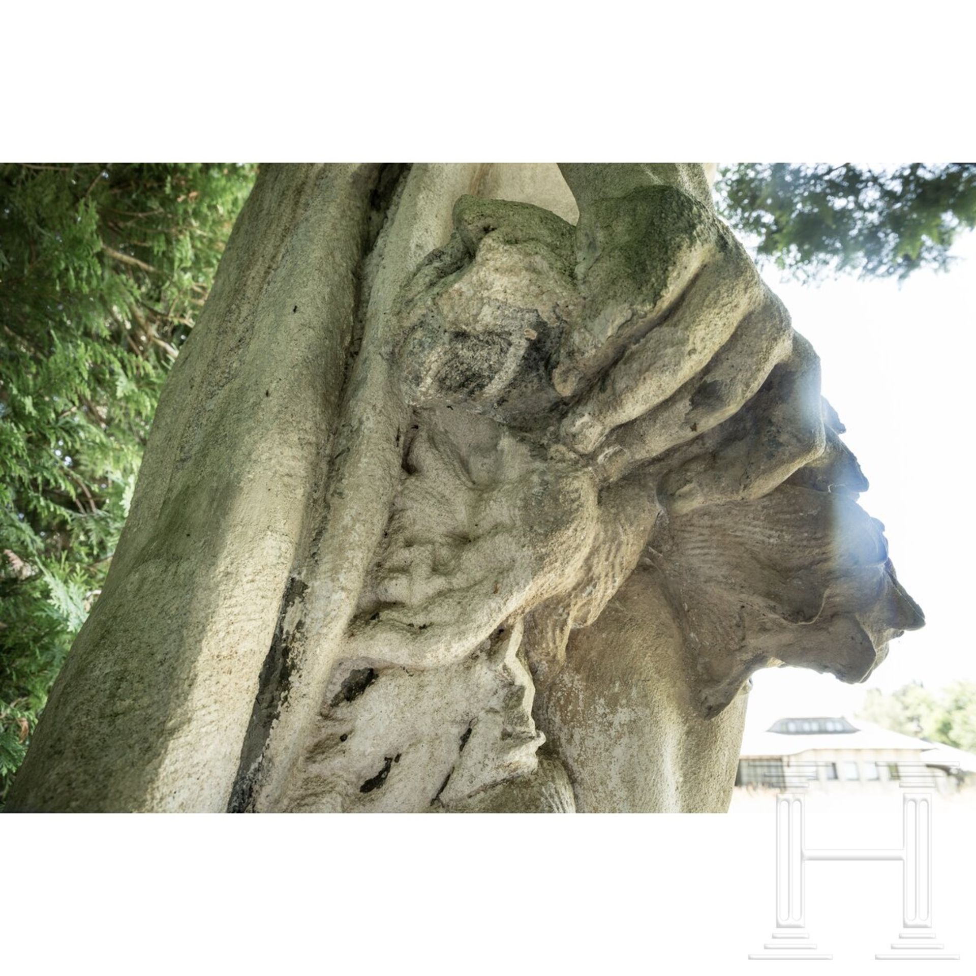 Lebensgroße Skulptur des Zeus, deutsch, um 1900 - Image 7 of 8