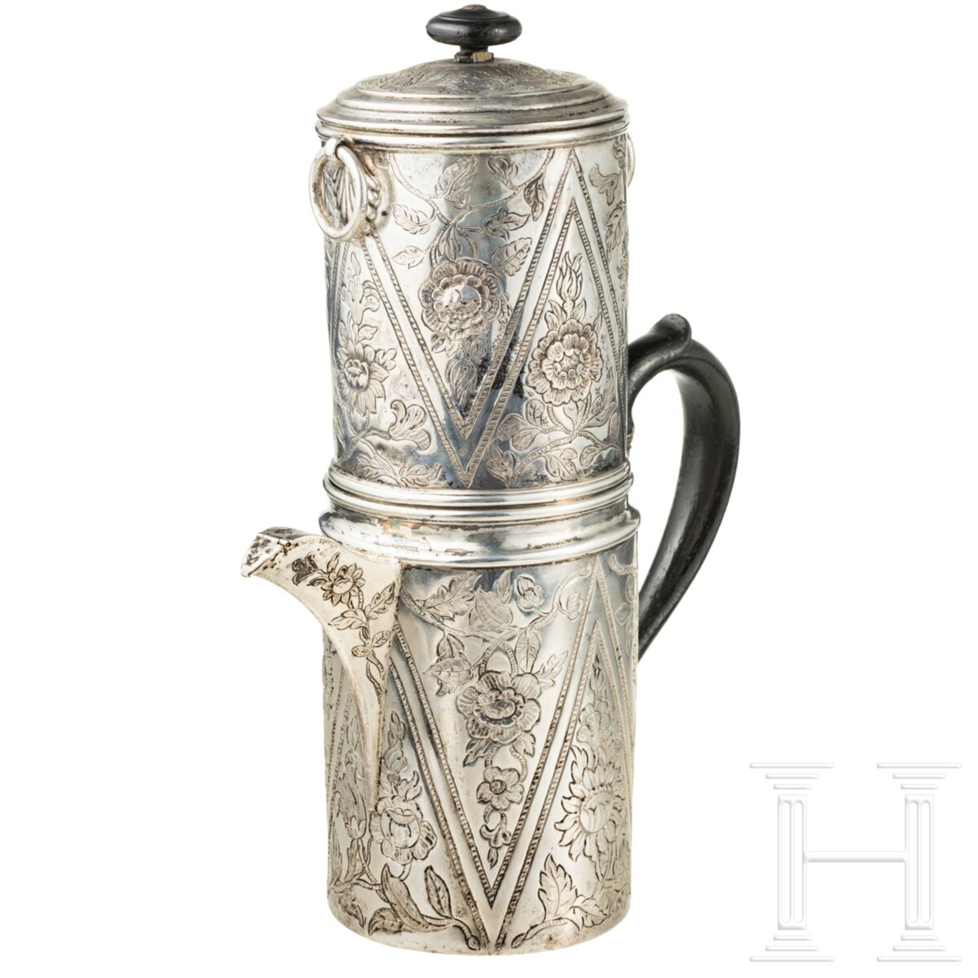 Zweiteilige Kaffeekanne (Mokka), Österreich, Wien, Stefan Mayerhofer, 1833