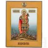 Ikone mit dem Heiligen Theodor Stratelates der Heerführer, Russland, neuzei