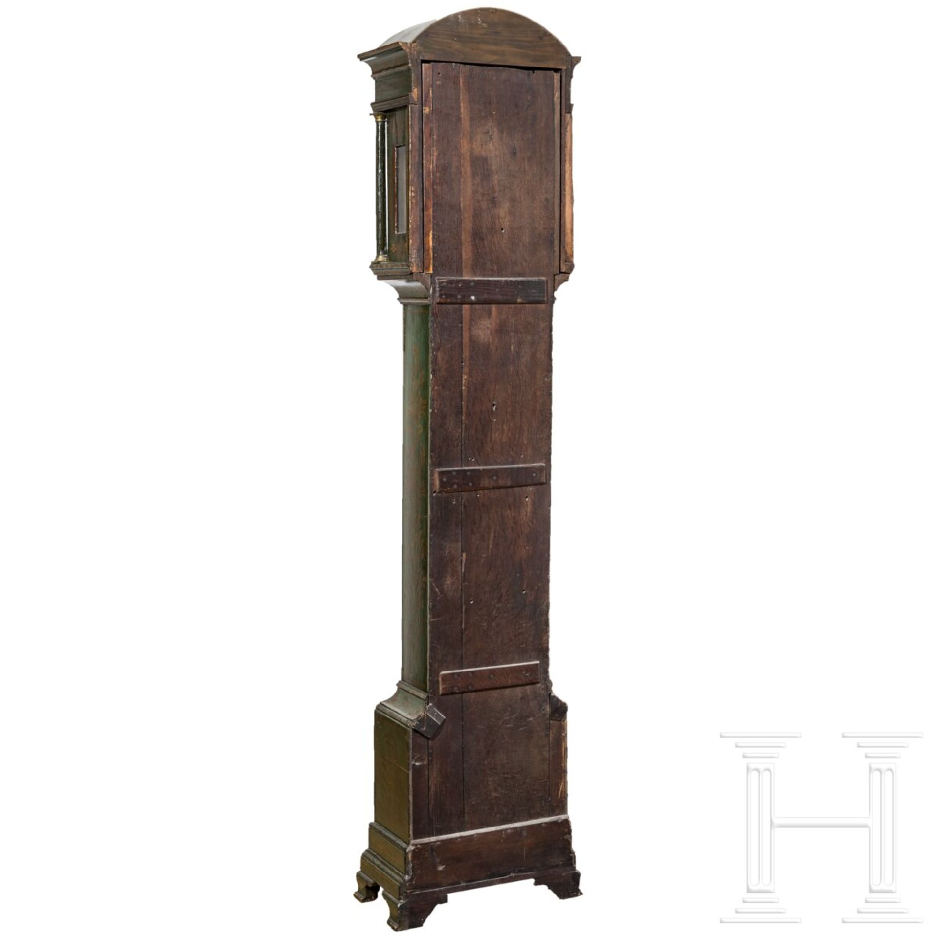 Standuhr mit Chinoiserie-Lackmalerei, William Spicer, London, 2. Hälfte 18. Jhdt. - Bild 4 aus 6