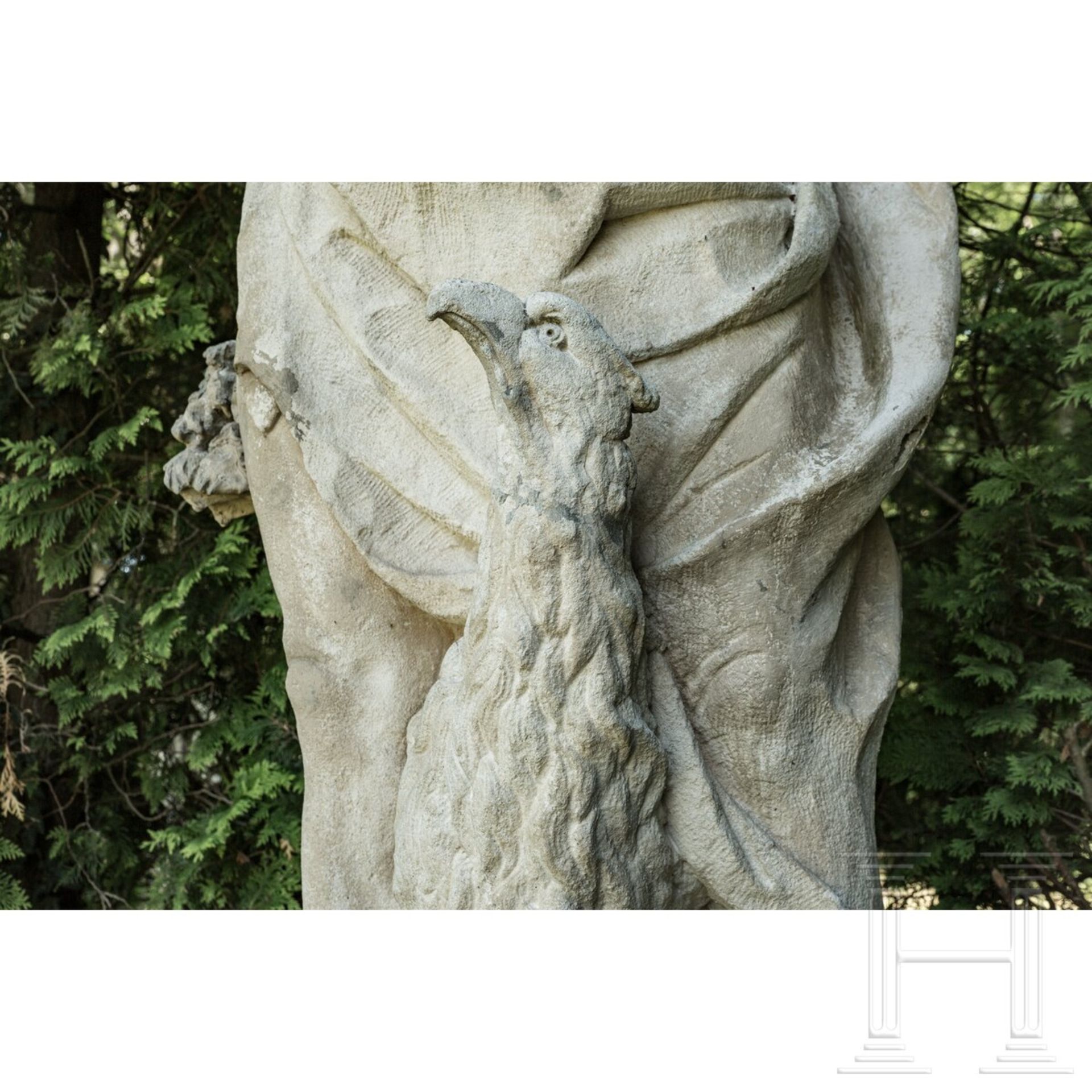 Lebensgroße Skulptur des Zeus, deutsch, um 1900 - Image 3 of 8