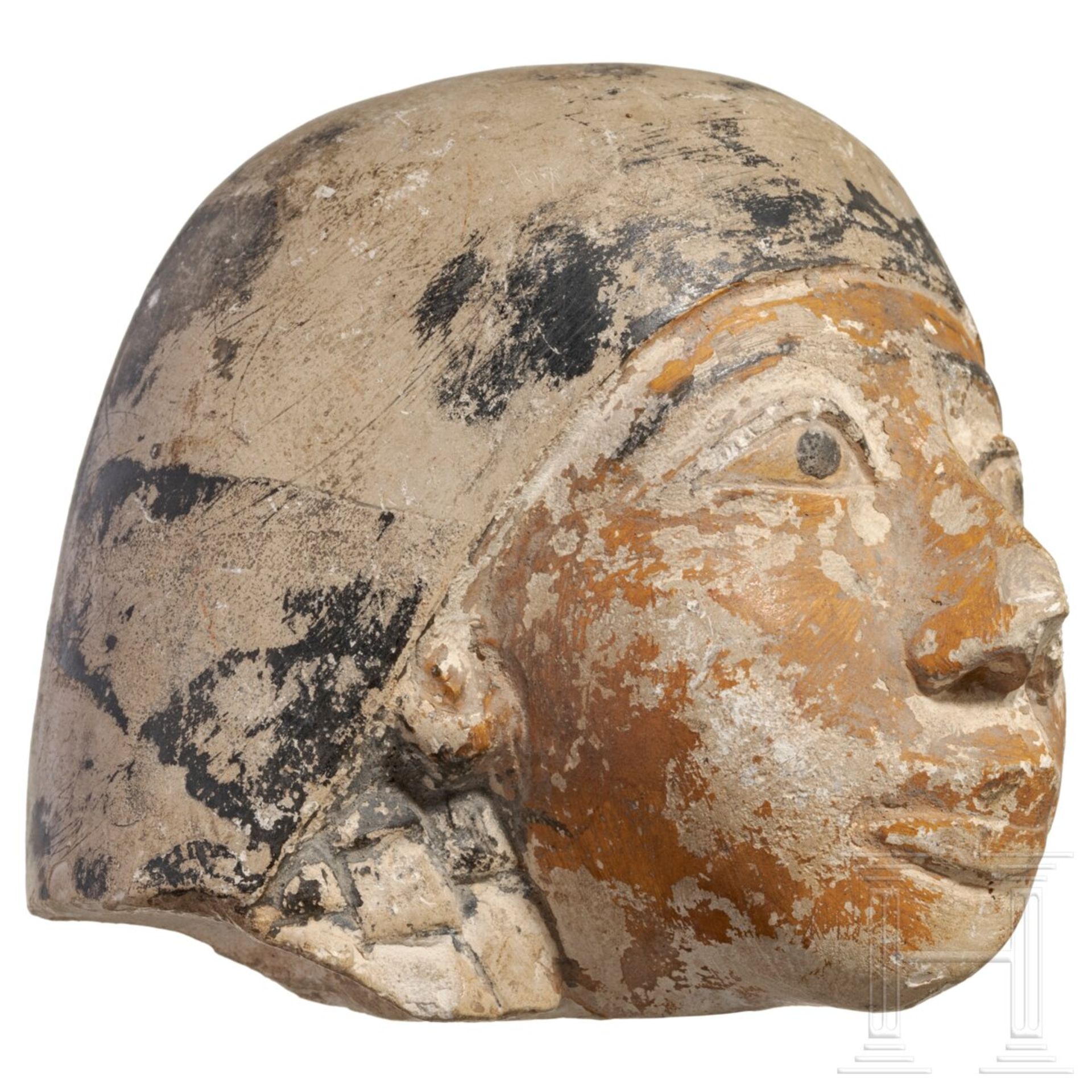 Imset-Kanopendeckel, Kalkstein, Ägypten, 2. - 1. Jtsd. v. Chr. 