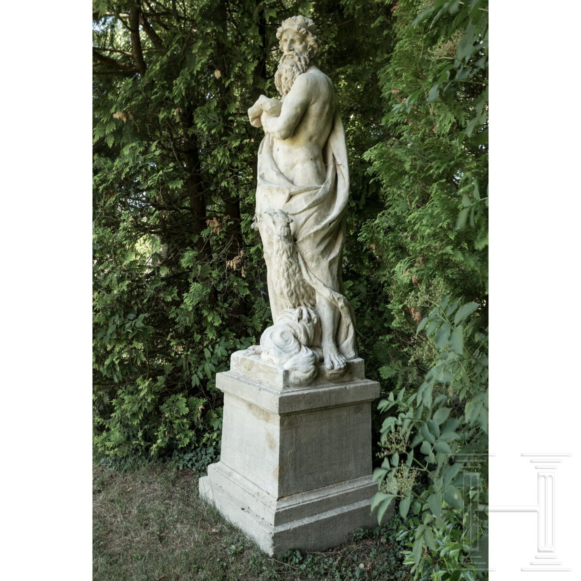 Lebensgroße Skulptur des Zeus, deutsch, um 1900 - Image 2 of 8