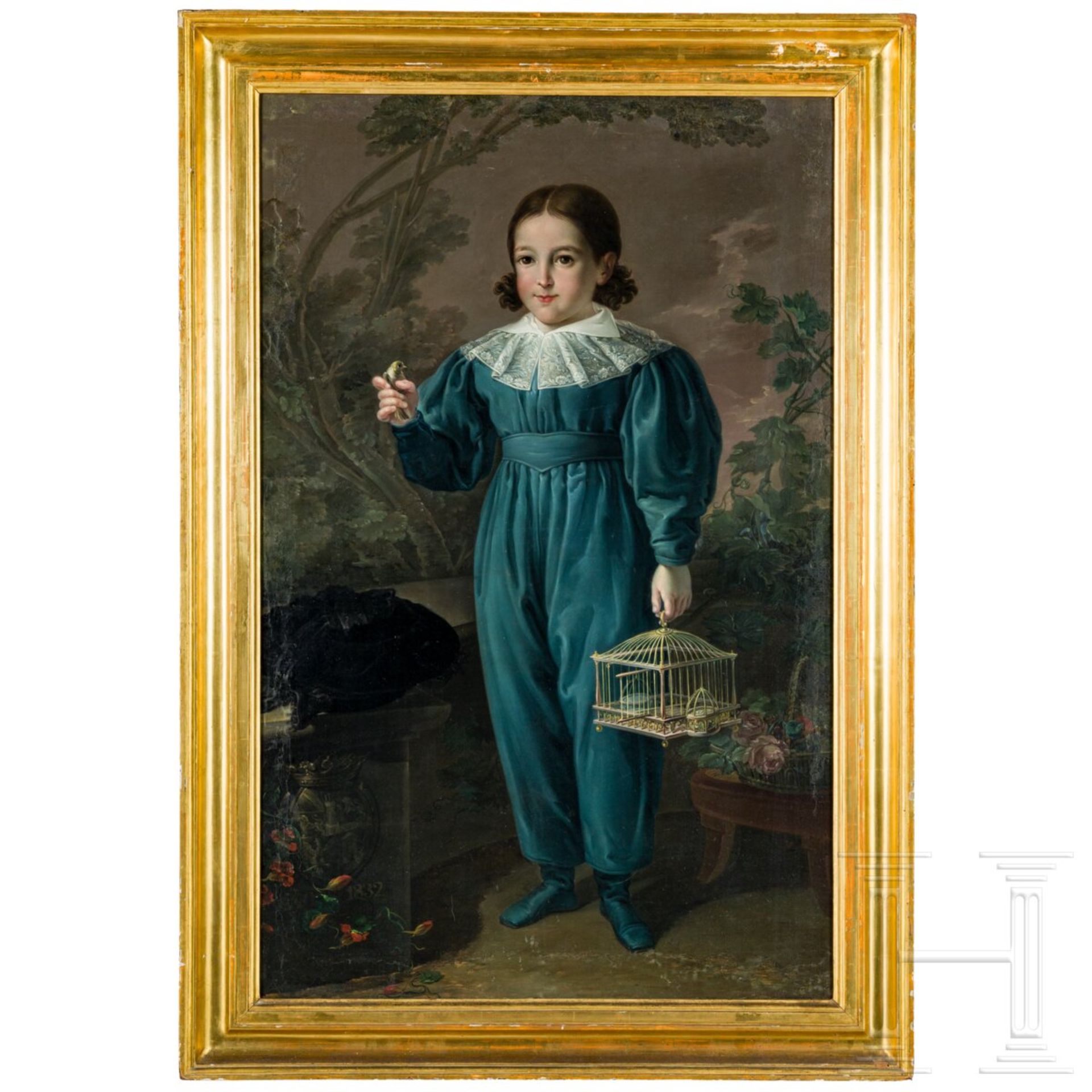 Junge in Blau, Spanien, datiert 1832 - Image 2 of 4