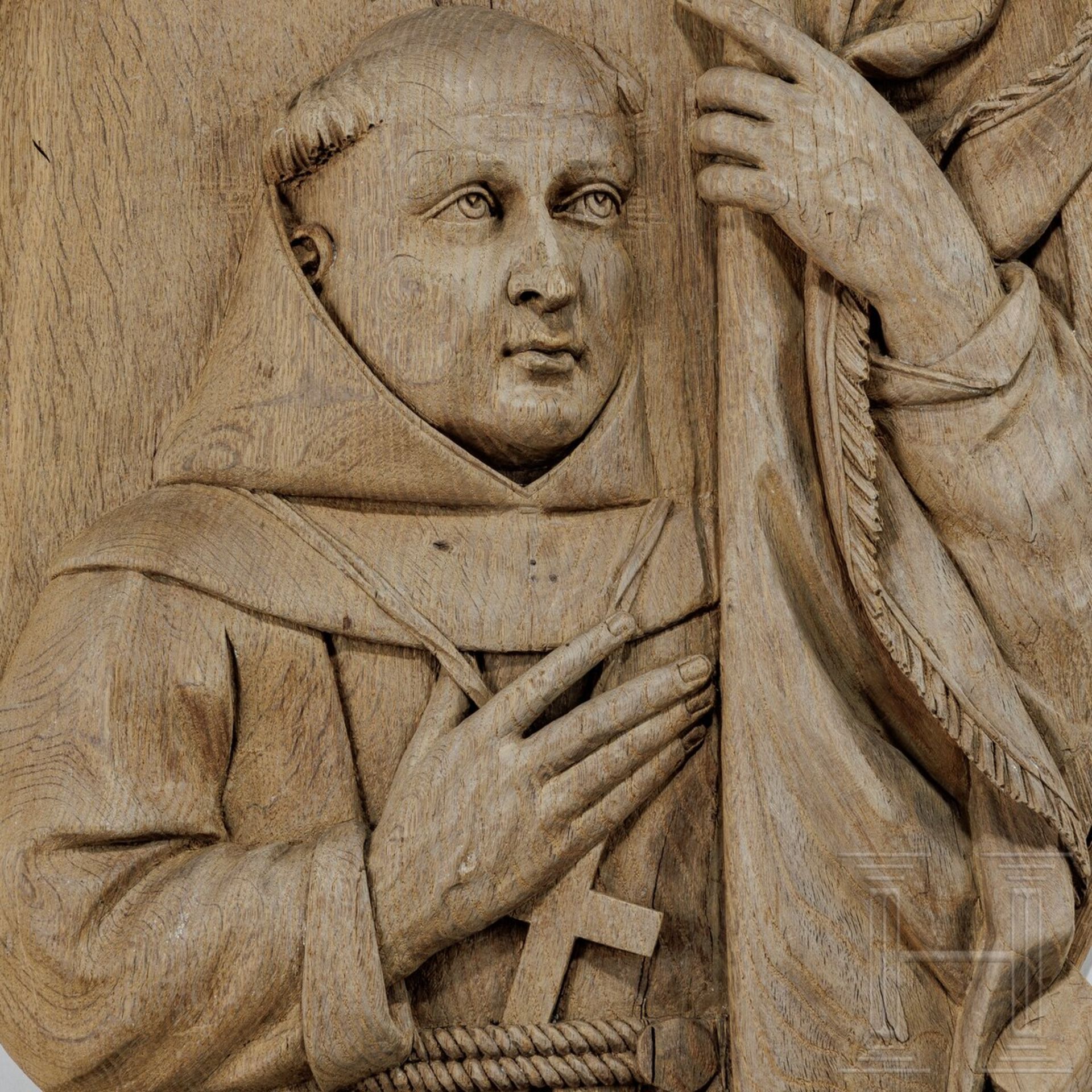 Barockrelief mit Mönch, Franken, 2. Hälfte 18. Jhdt. - Image 2 of 3