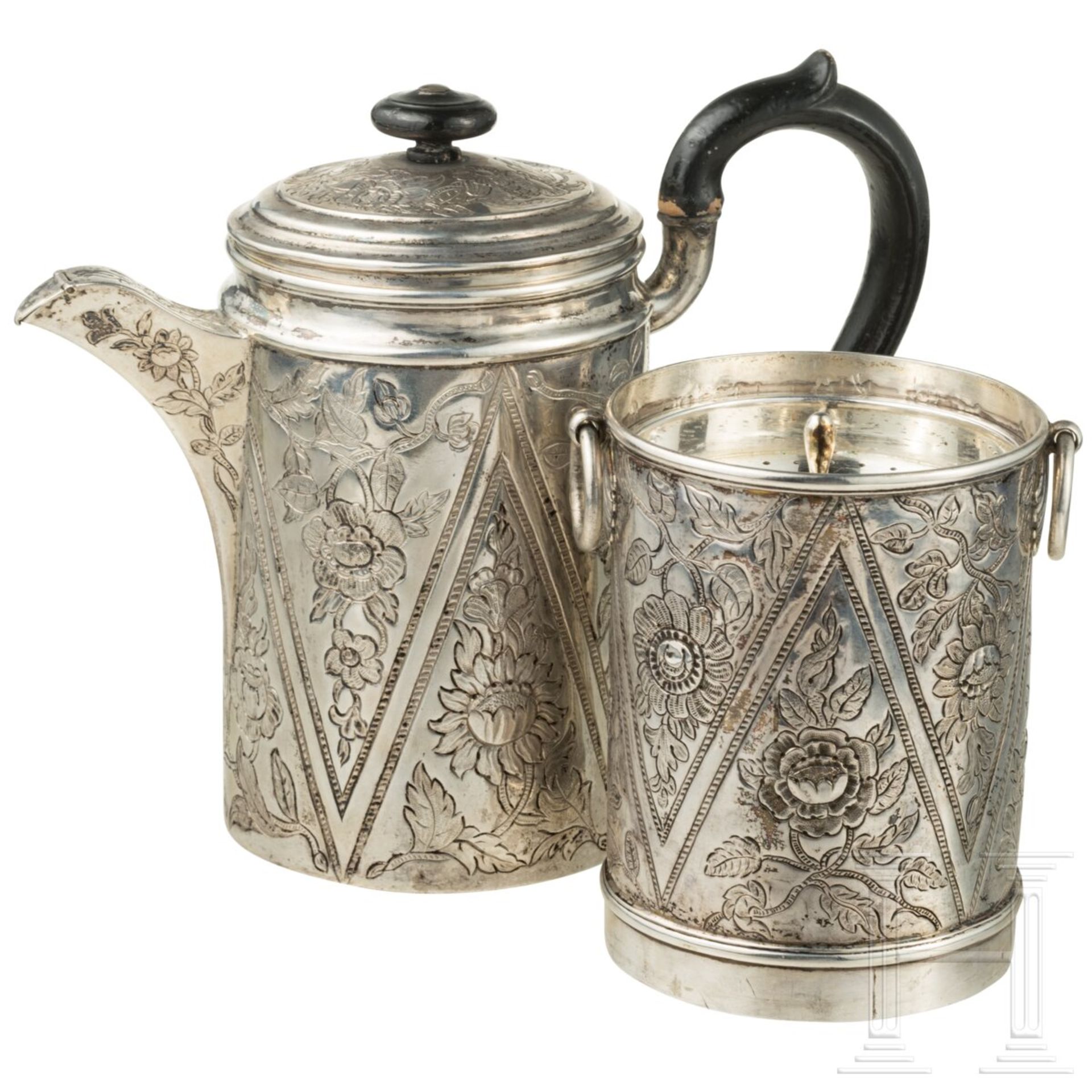 Zweiteilige Kaffeekanne (Mokka), Österreich, Wien, Stefan Mayerhofer, 1833 - Image 4 of 5