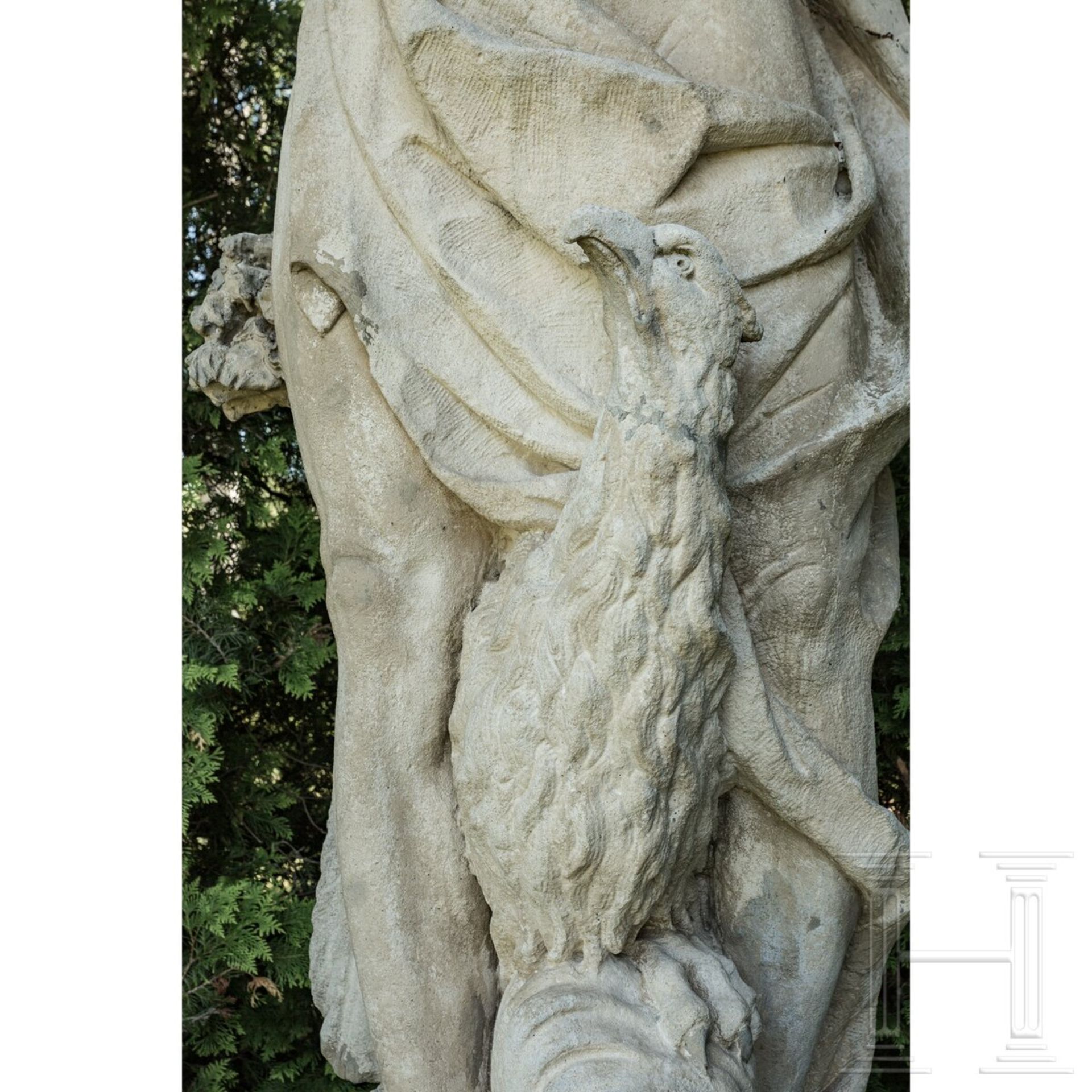 Lebensgroße Skulptur des Zeus, deutsch, um 1900 - Image 4 of 8