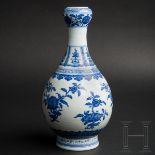 Blau-weiße Knoblauch-Mund-Vase, Daoguang-Sechs-Zeichen-Marke, wahrscheinlich aus dieser Zeit (1782 -