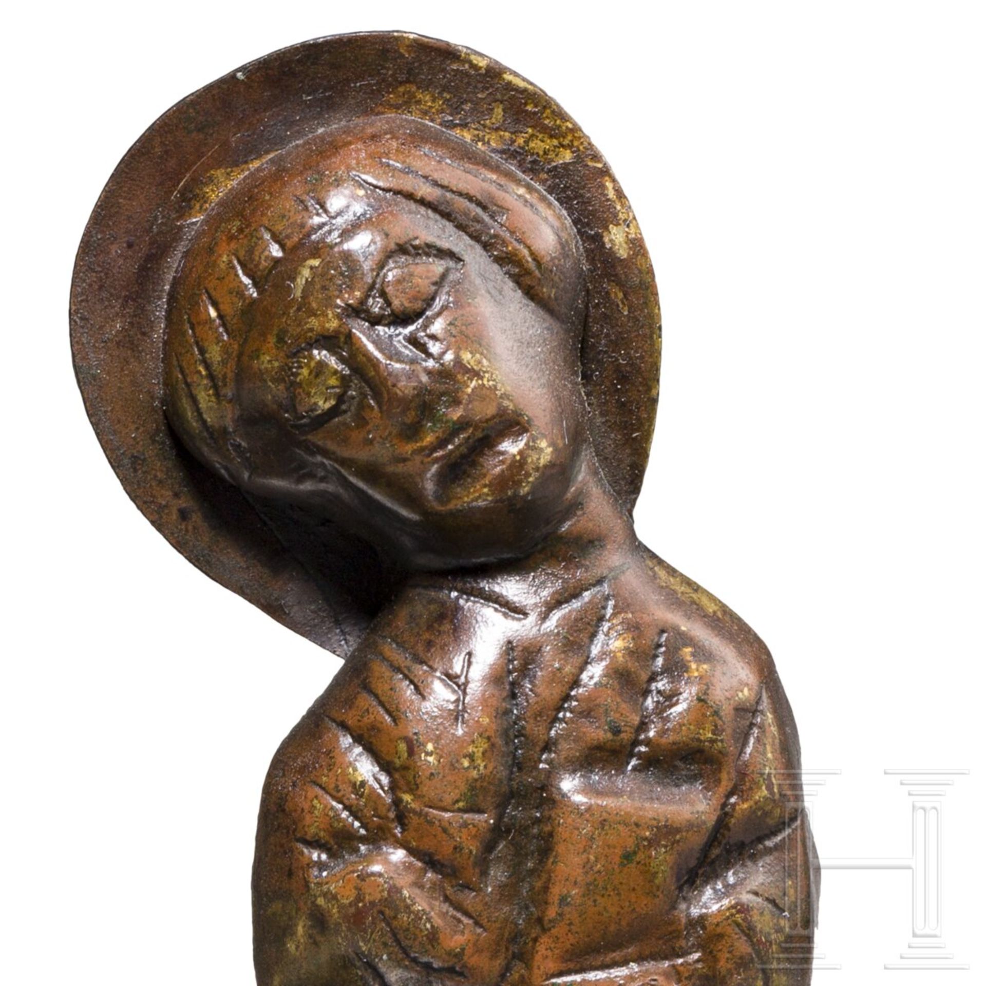 Spätromanische Heiligenfigur, Frankreich oder Spanien, 13./14. Jhdt. - Bild 5 aus 5