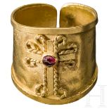 Goldener Ring im byzantinischen Stil, 20. Jhdt.