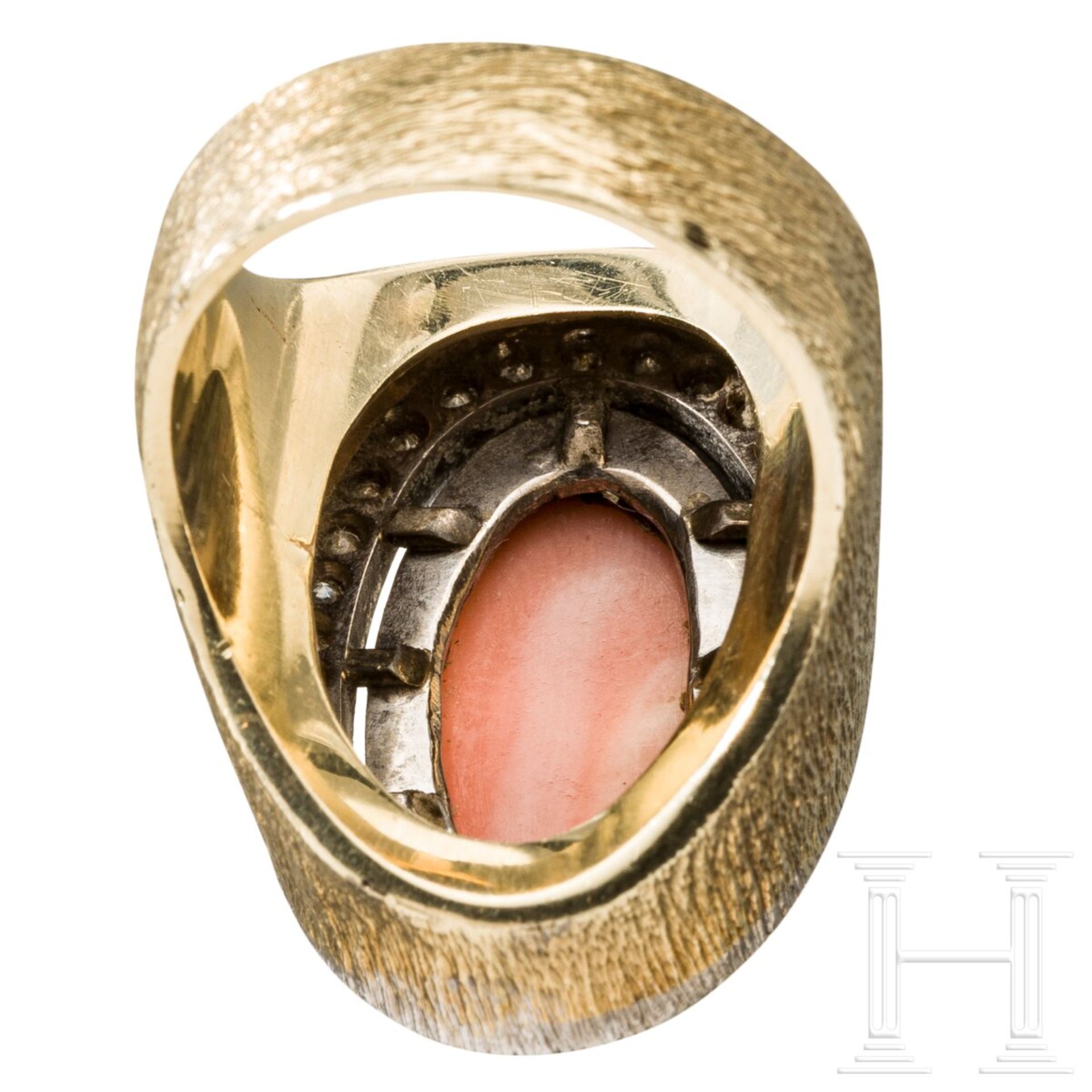 Brillant-Ring mit Engelskoralle - Bild 4 aus 5