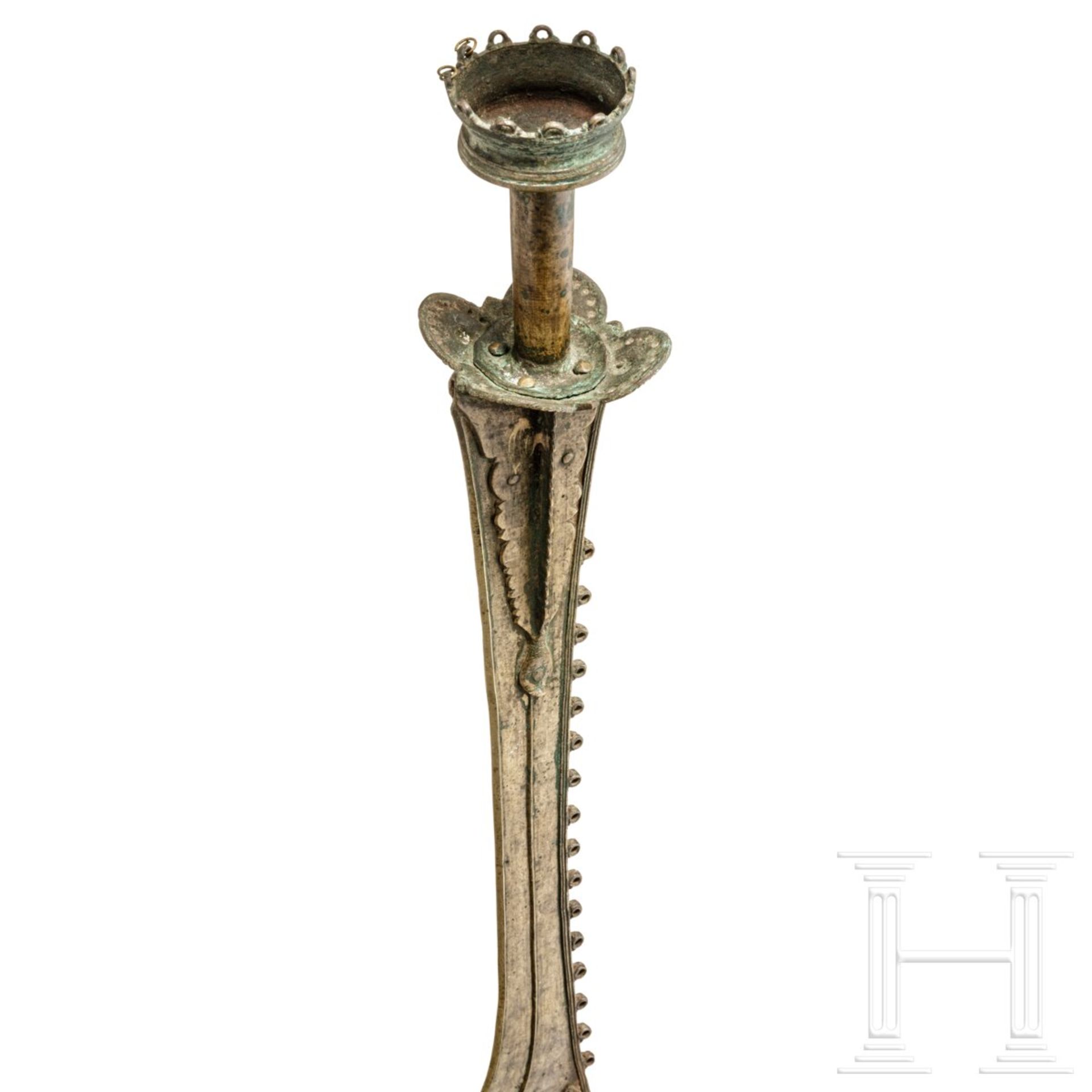 Seltenes Tempelschwert aus Bronze, Südindien, Kerala, 15. - 17. Jhdt. - Bild 3 aus 7
