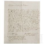 König Friedrich Wilhelm III. (1770 - 1840) - eigenhändiger und signierter Brief als Kronprinz, Obers