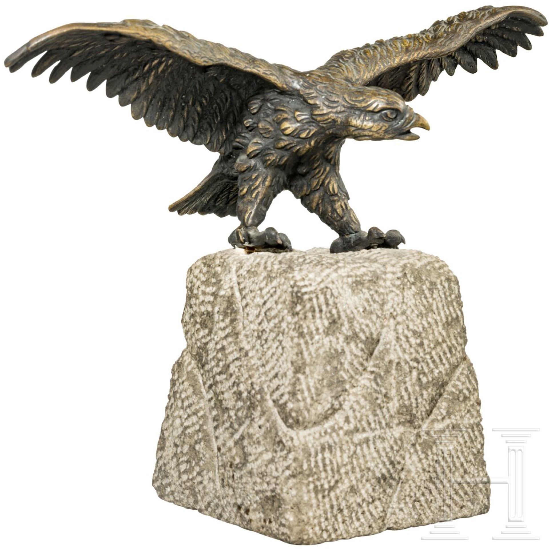 Tischadler aus Bronze, um 1900