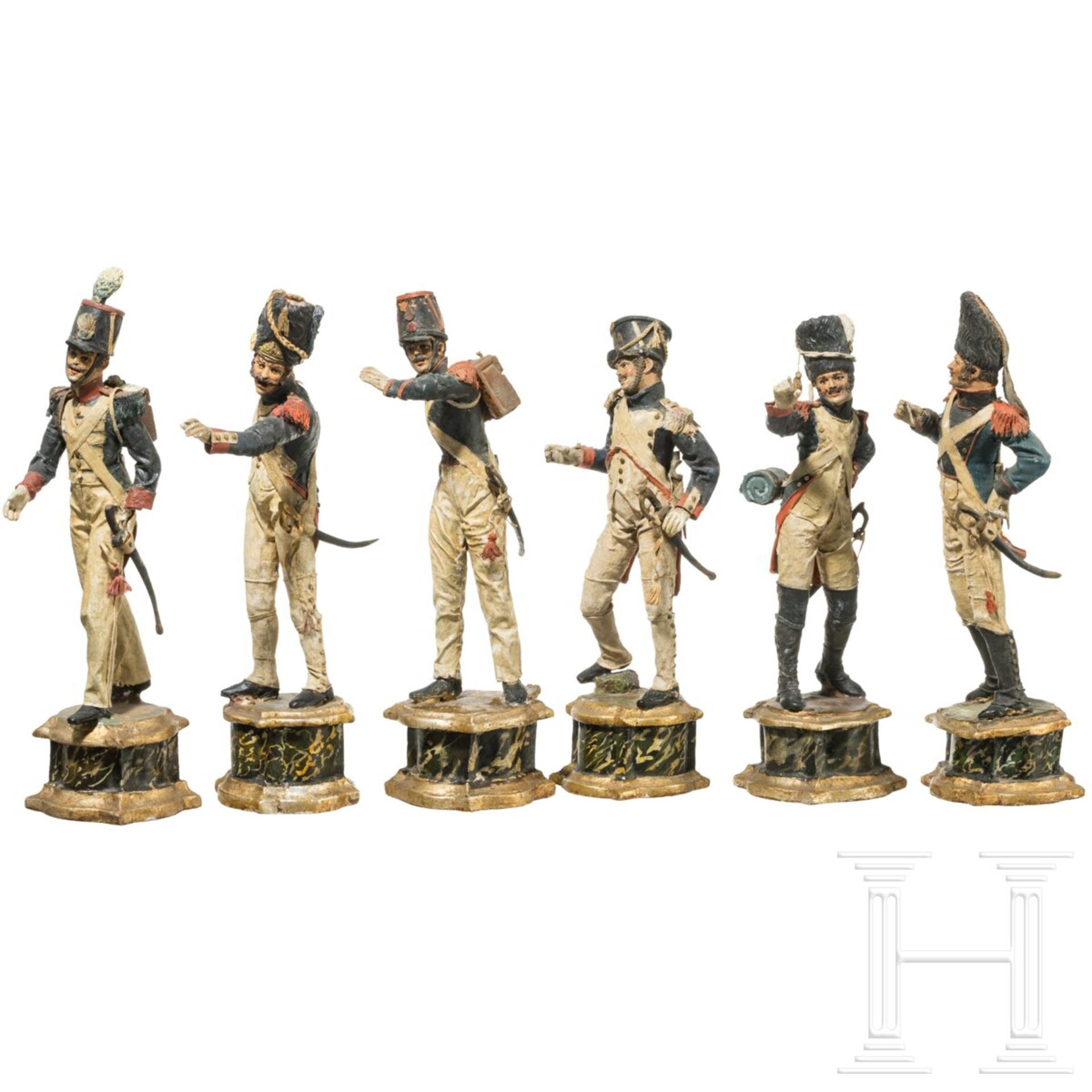 Sechs Uniformfiguren der französischen Infanterie, 1. Hälfte 19. Jhdt. - Image 2 of 10