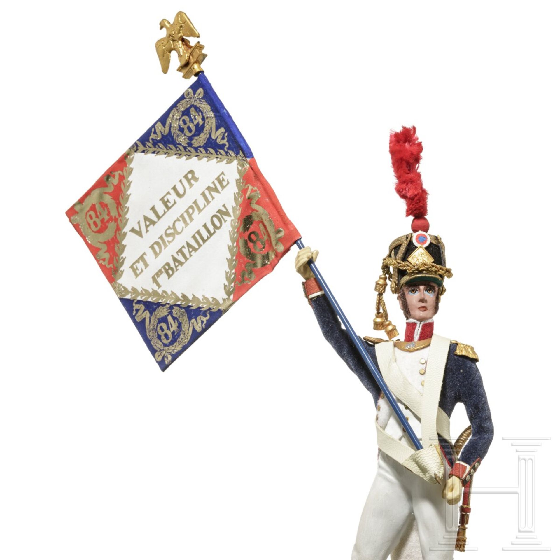 Offizier der Linieninfanterie um 1810 als Fahnenträger - Uniformfigur von Marcel Riffet, 20. Jhdt. - Image 5 of 5