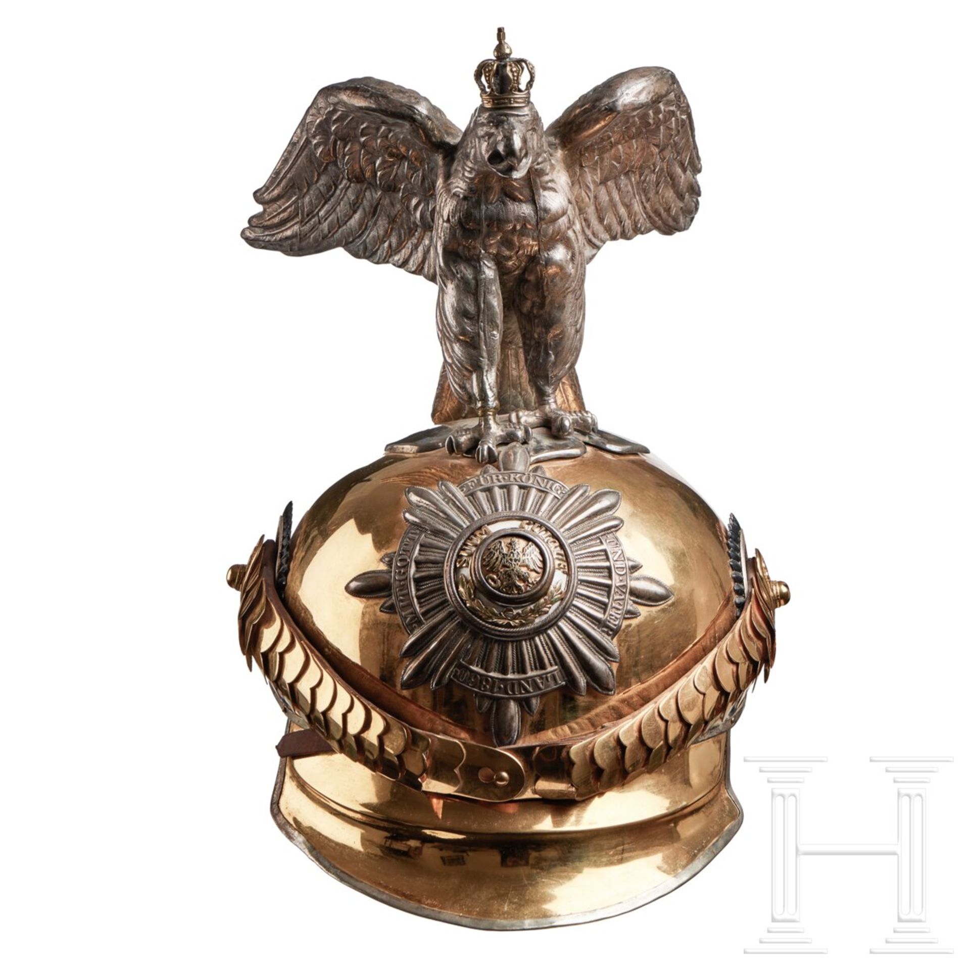 Preußen - Helm für Offiziere der Garde Du Corps, mit Paradeadler - Bild 2 aus 9