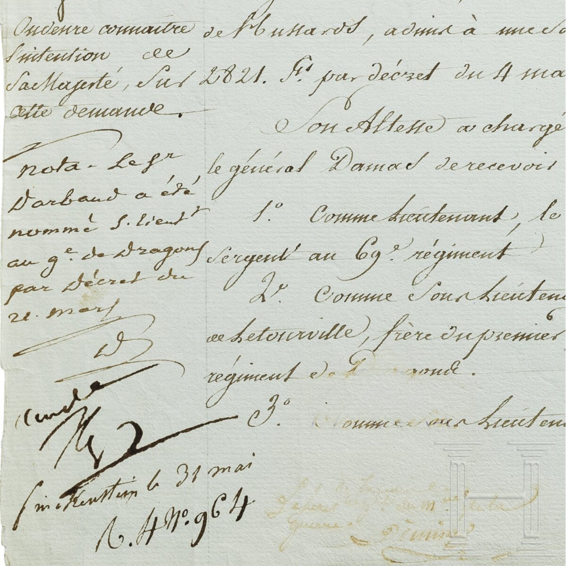 Napoleon I. - eigenhändige Apostille vom 31.5.1807 - Image 3 of 3