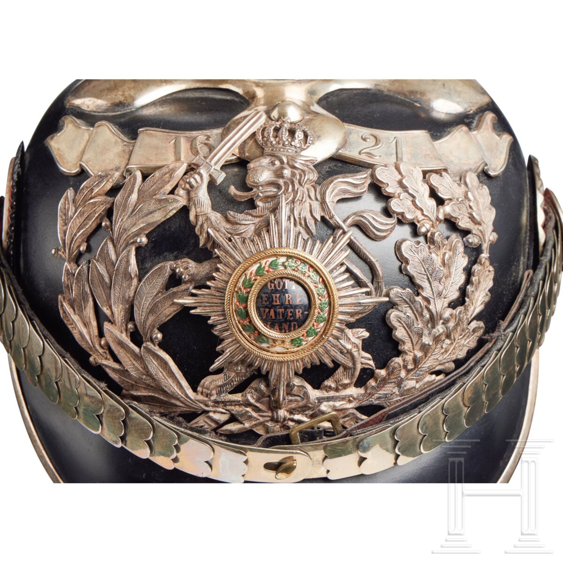 Hessen - Helm für Offiziere im Leibgarde-Infanterie-Regiment Nr. 115 - Bild 4 aus 12