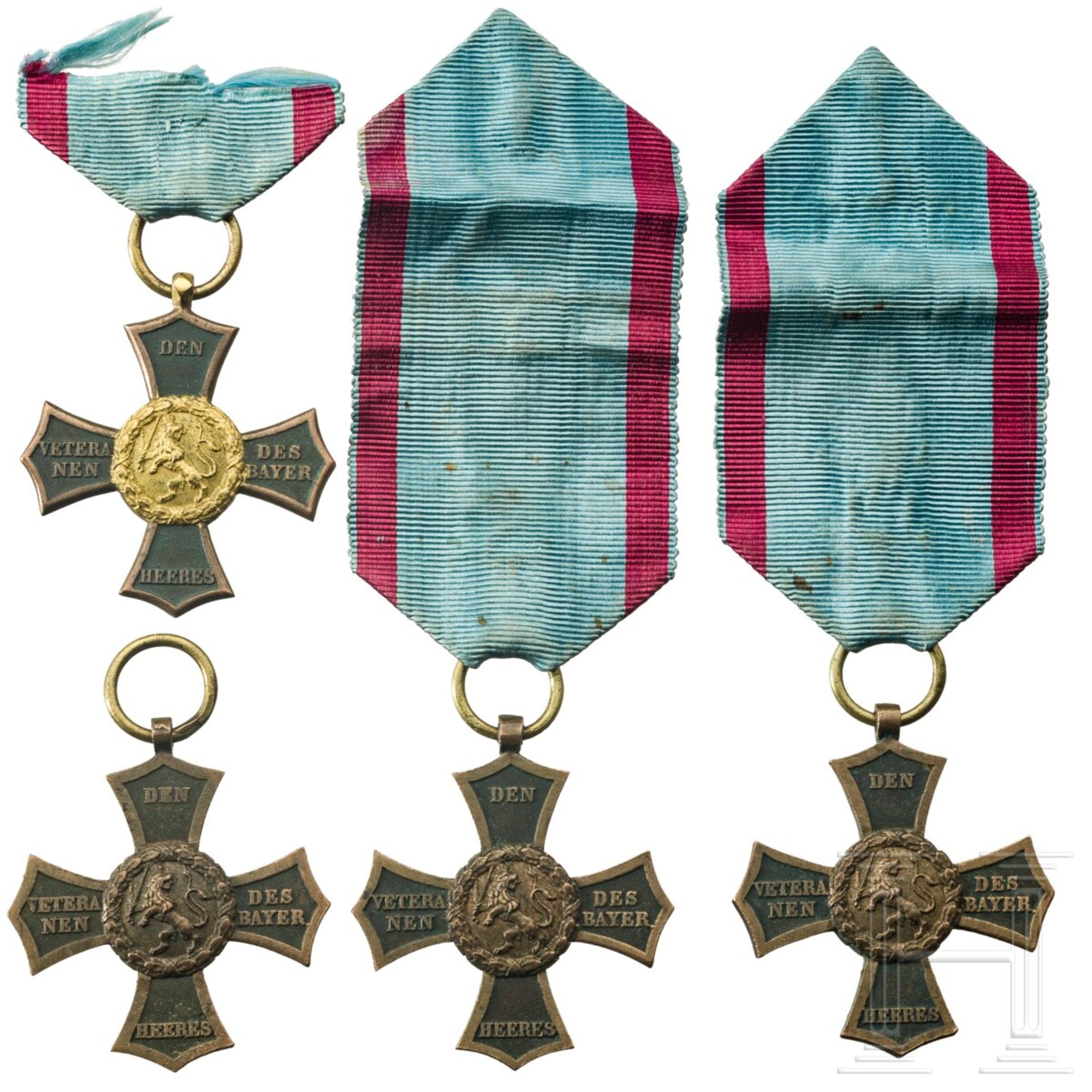 Vier Veteranendenkzeichen für die Feldzüge 1790 - 1812 - Bild 2 aus 4