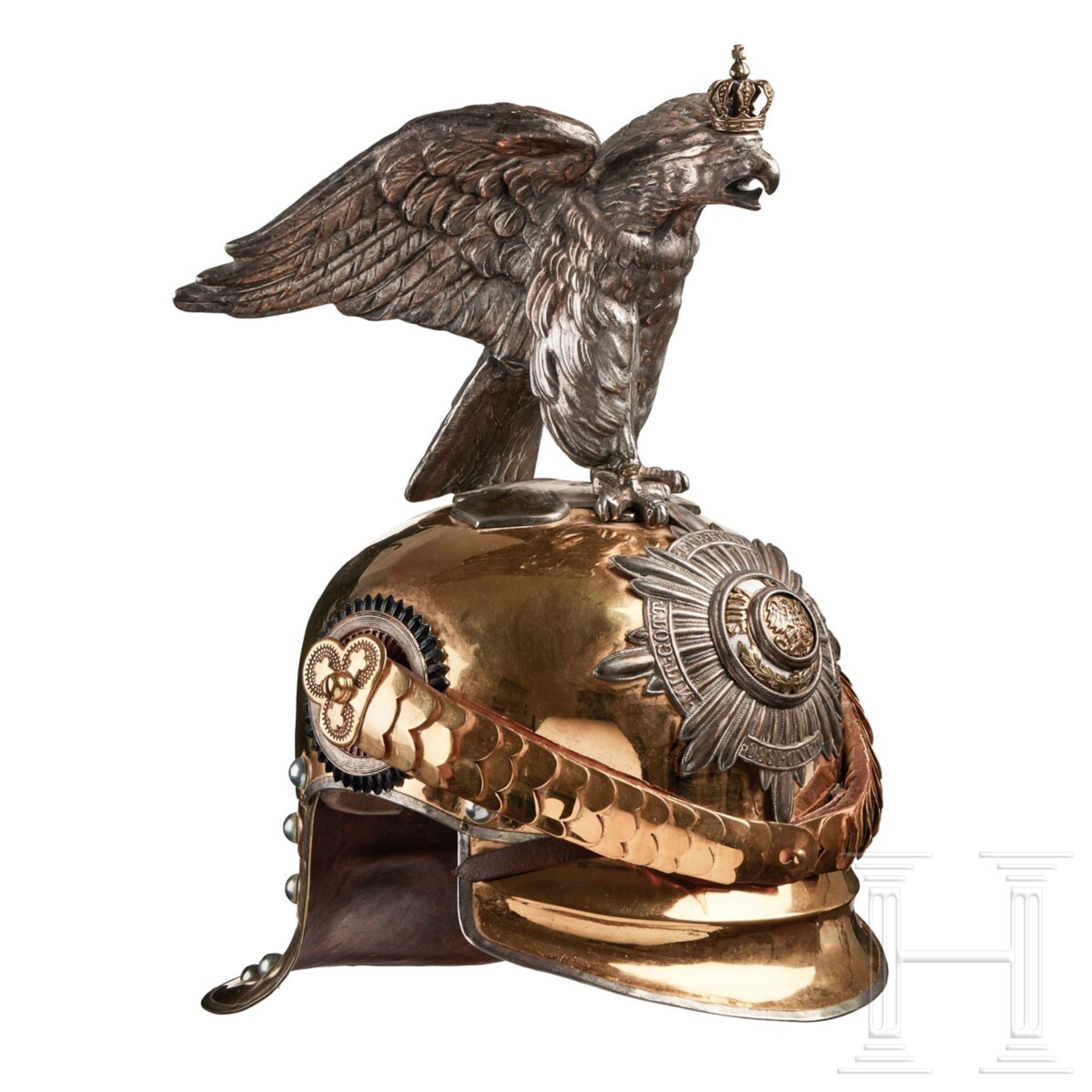Preußen - Helm für Offiziere der Garde Du Corps, mit Paradeadler