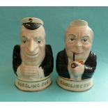 (Political Commemorative commemorate) Heath and Wilson: a pair of ‘Gurgling Jugs’ for Prices of