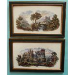 (Potlid pot lid Prattware) A pair of rectangular plaques: Ecclesiastical Subjects (448E) and (