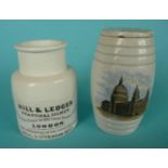 (Potlid pot lid Prattware) St Paul’s Cathedral (94) with a later decorated lid and Windsor Castle (