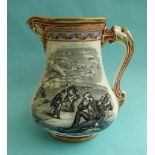(Naval Military War Commemorative commemorate) 1855 Royal Patriotic Fund: a jug by S. Alcock & Co