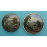 (Staffordshire Pot lid potlid Prattware) Strathfieldsay (187) large and Strathfieldsaye (188)