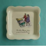 (Political Commemorative commemorate) Winston Churchill: a rare small square porcelain dish