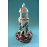 (Commemorative) Grace Darling: a rare pottery model of Longstone Lighthouse, probably Sunderland,