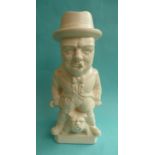 (Political Commemorative commemorate) Winston Churchill: a cream glazed Burleighware character jug