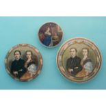 (Staffordshire Pot lid potlid Prattware) Albert Edward and Princess Alexandra on their Marriage (