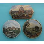 (Staffordshire Pot lid potlid Prattware) Osborne House (182) Strathfieldsay (187) both medium and