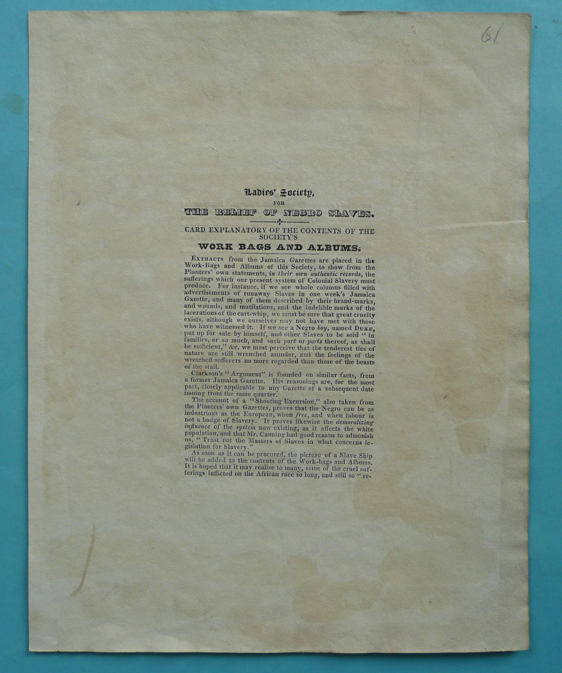 (Commemorative anti-slavery slave) A fascinating archive of paper printed material comprising - Image 17 of 19