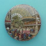 (Staffordshire Pot lid potlid Prattware) The Great Exhibition, Opening Ceremony (140) blue decorated
