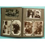 (Royal royalty commemorative commemorate) A fascinating album of 125 postcards mostly monochrome,