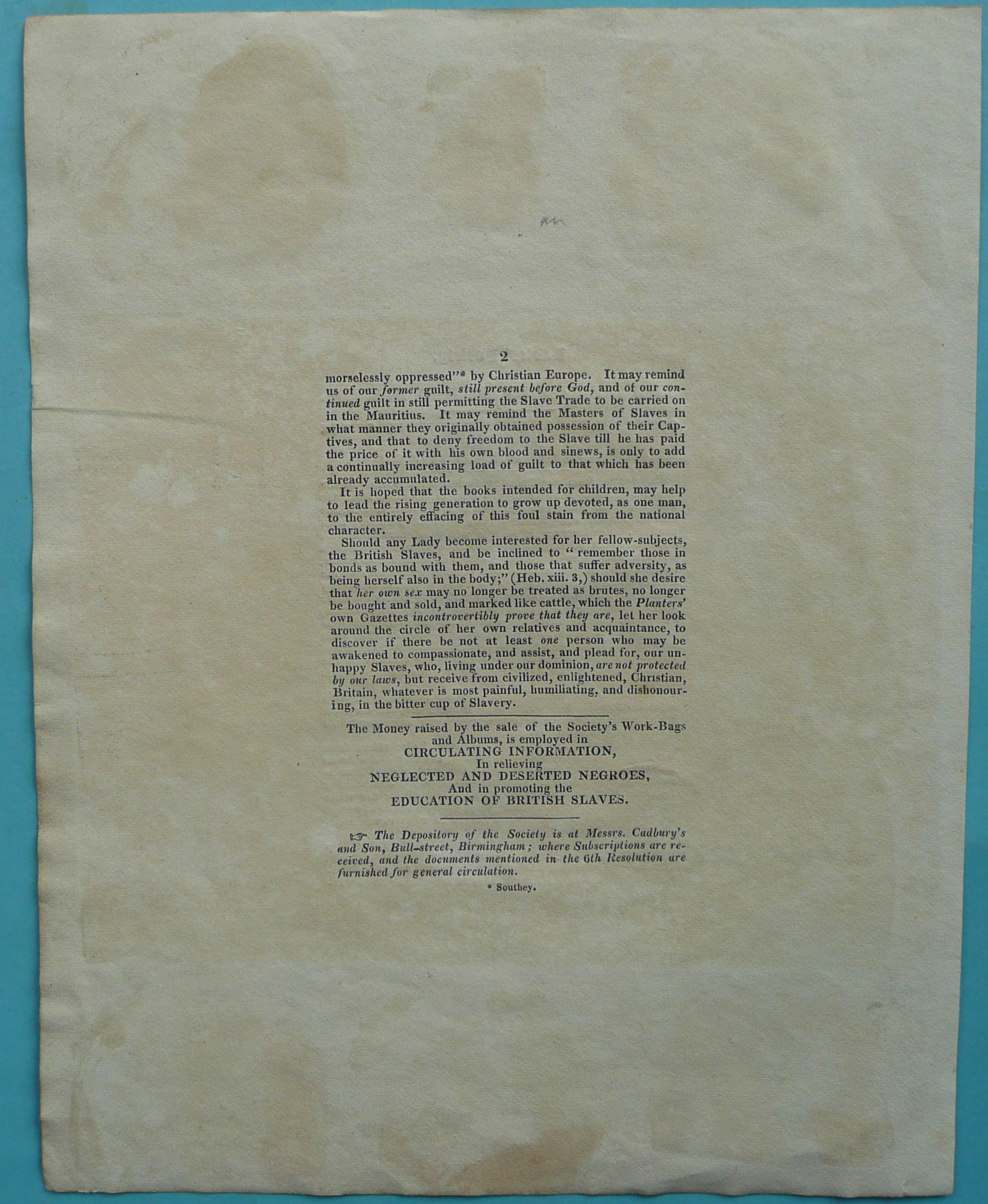 (Commemorative anti-slavery slave) A fascinating archive of paper printed material comprising - Image 18 of 19