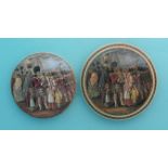 (Staffordshire Pot lid potlid Prattware) Embarking for the East (206) medium and large varieties (2)