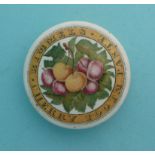 (Staffordshire Pot lid potlid Prattware) Rimmels Bunch of Cherries (126)