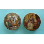 (Staffordshire Pot lid potlid Prattware) The Toilette (102) and Reflection in Mirror (104)