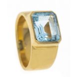 Blautopas-Ring GG 750/000 mit