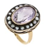 Amethyst-Perlen-Ring GG 585/00